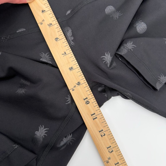 Beyond Yoga Pineapple Print High Waisted Leggings Black XS Made USA Activewear - Picture 4 of 9